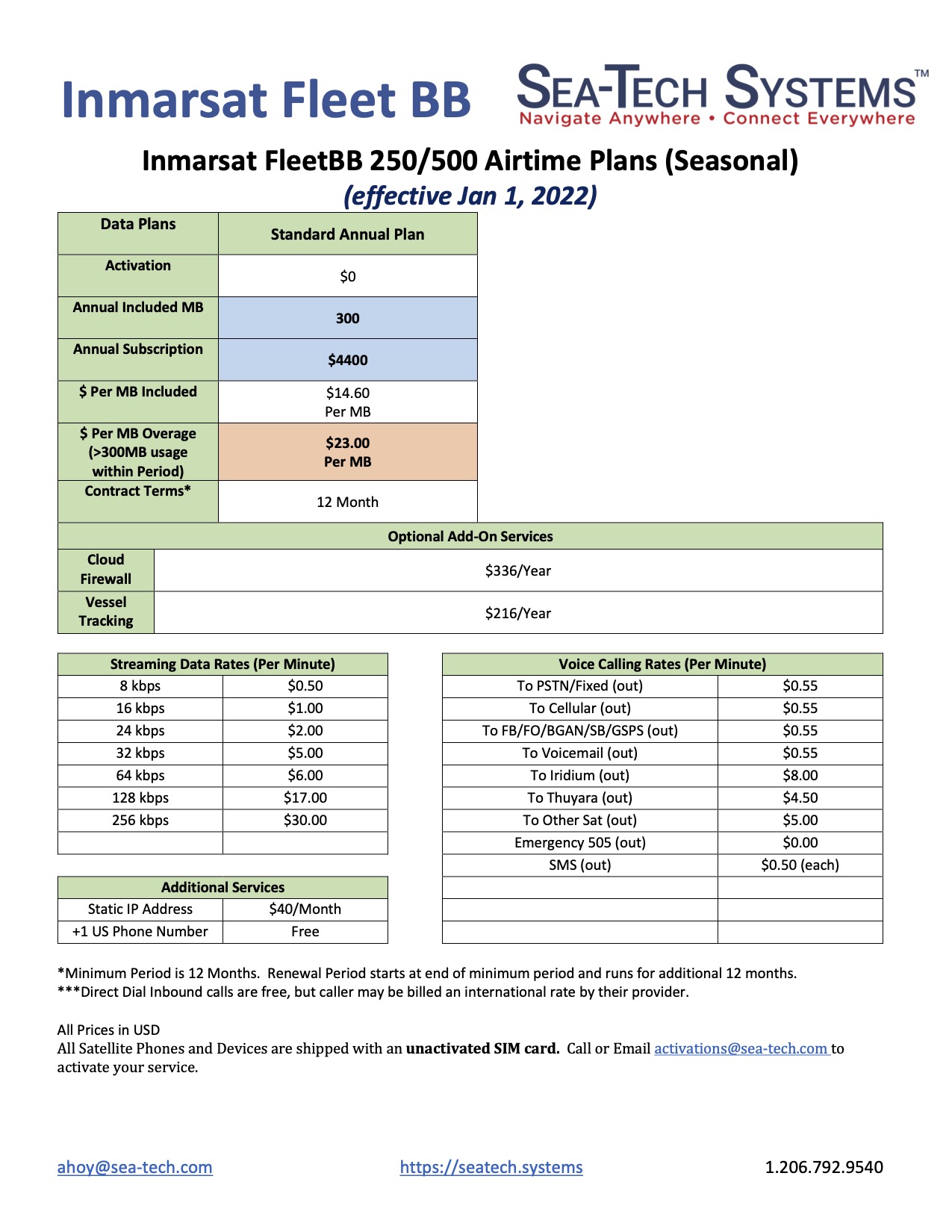 fleet broadband annual plan