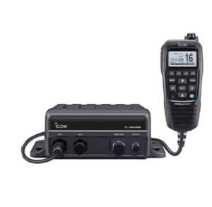 icom m410bb with two command mic ports and 1 included black commandmic