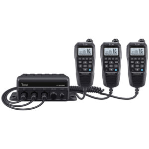 icom m510bb with three command mic ports and 1 included black commandmic